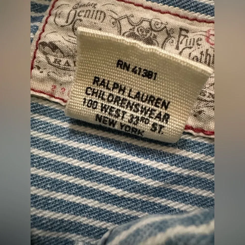 Ralph Lauren Girls Denim Vest
